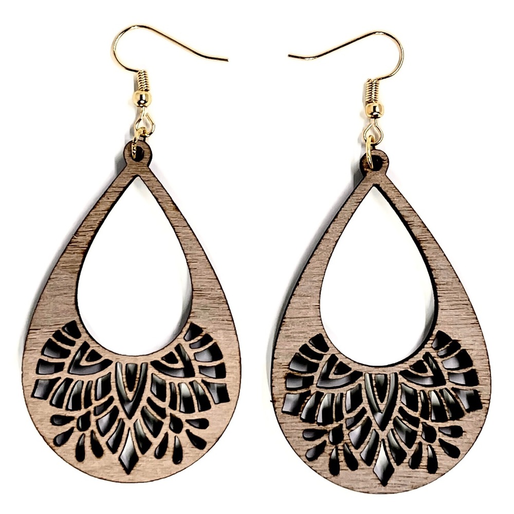 Mandala Teardrop Dangle Earrings - Drop Earrings